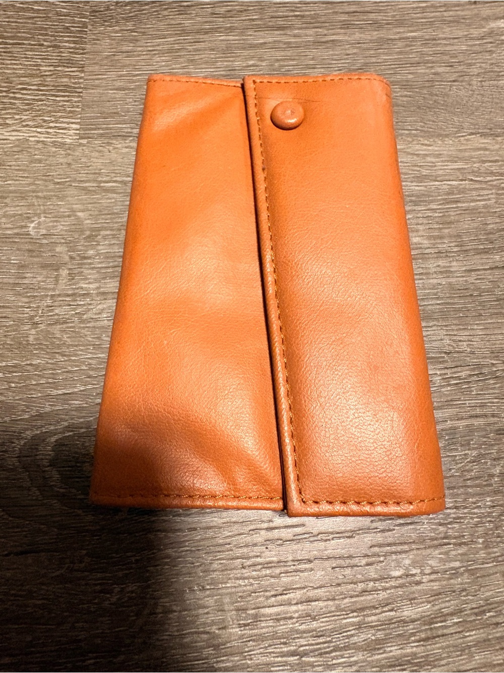 Men's Orange Leather Key Case
